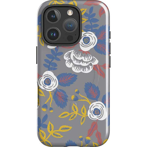 Autumn Grey Floral iPhone 16 Pro Magsafe Impact Case